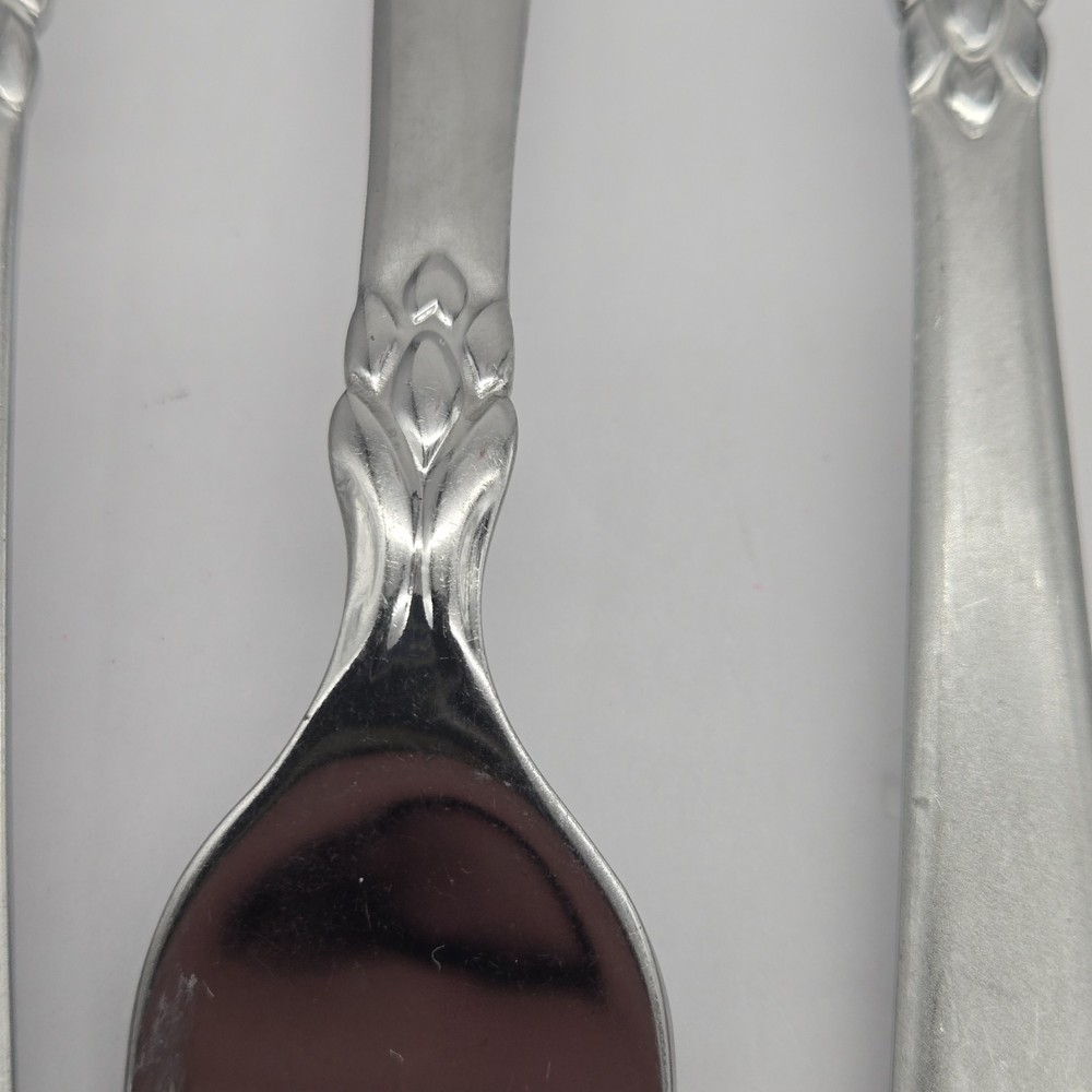 Oneida Jacqueline Simba Frosted Handle Stainless Flatware 80 Pcs Service for 16