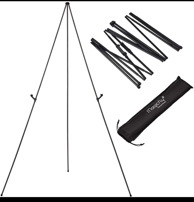 2 Magicfly Display Easel, 63 Inch Telescoping Easel Aluminum Easy-Folding Easel
