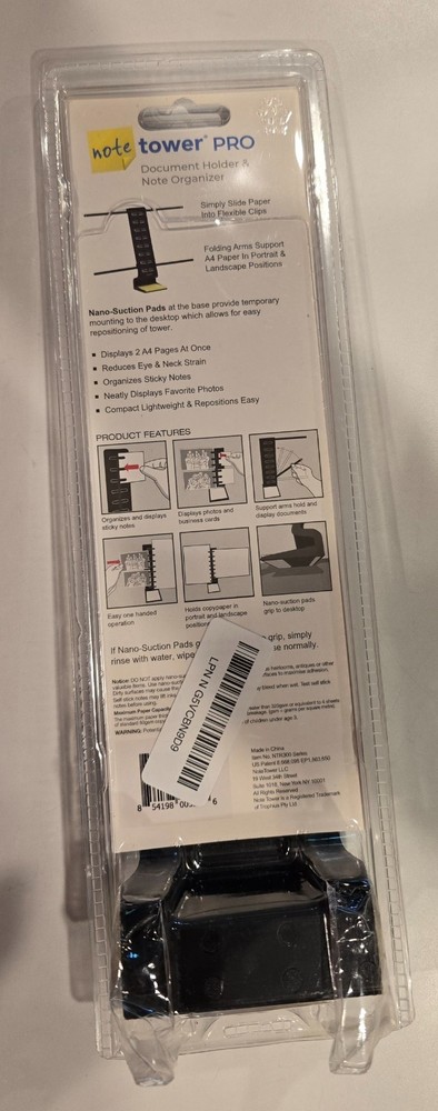 Note Tower Pro Document Holder & Sticky Note Organizer 50 3x3 Sticky Notes incl.
