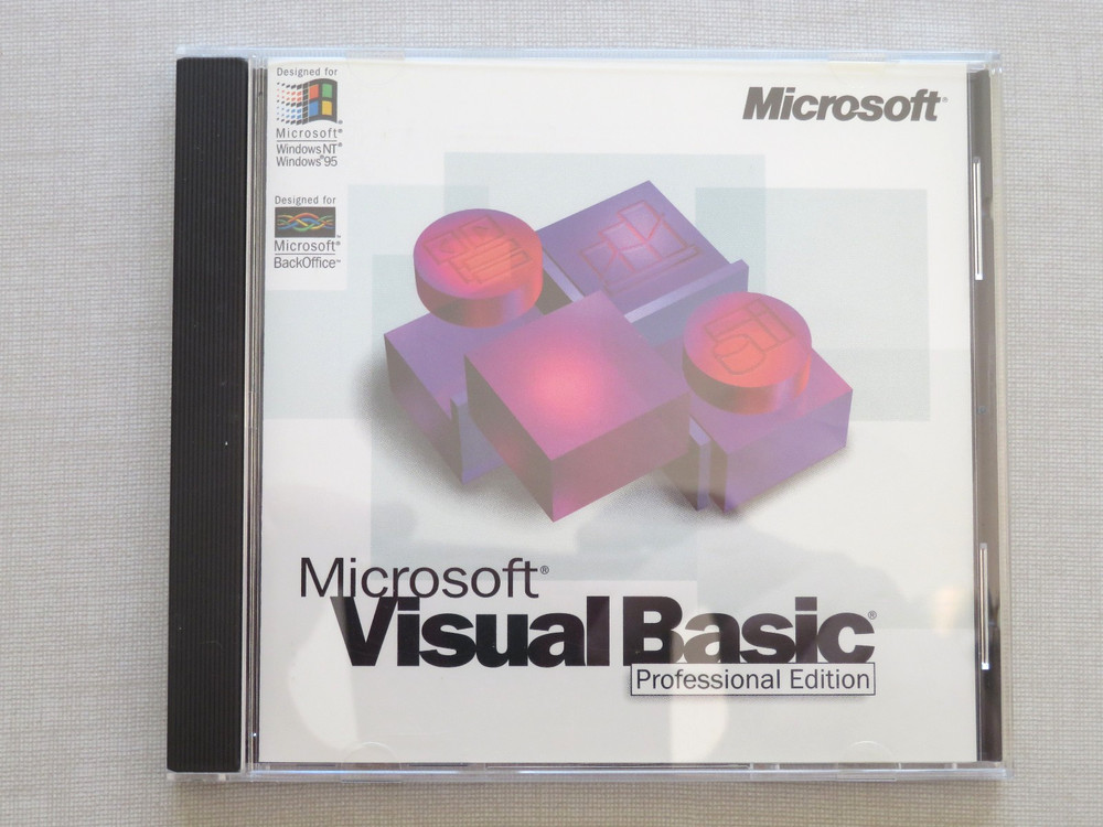 Microsoft Visual Basic 5.0 Professional Edition CD-ROM Software Open Box