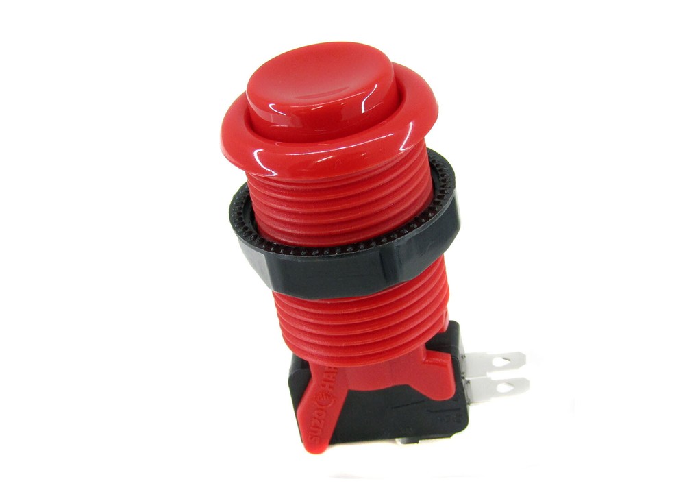 Suzo Happ Concave Arcade Push Button - Red