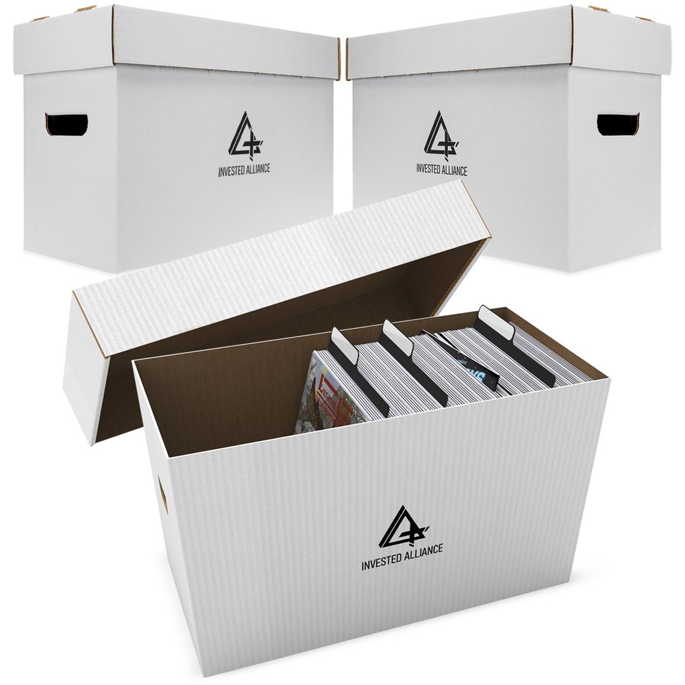 Short Comic Box for 150-175 Comics | Durable Corrugated Cardboard Storage Boxes