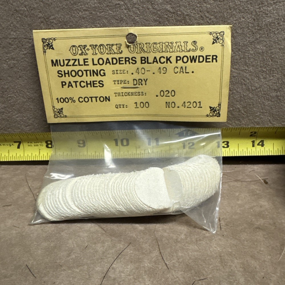 Muzzle Loader Black Powder Shooting Patches .20 Th .40-.49 Cal