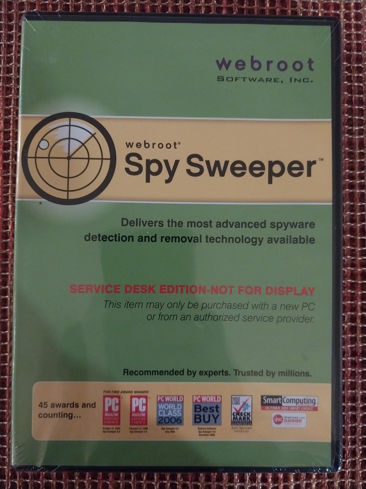 Webroot Software Spy Sweeper Secure Anywhere Internet Security NEW, Sealed