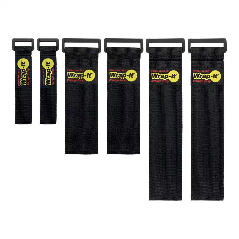 Super-Stretch Storage Strap Elastic All-Purpose Hook And Loop Cinch Strap In