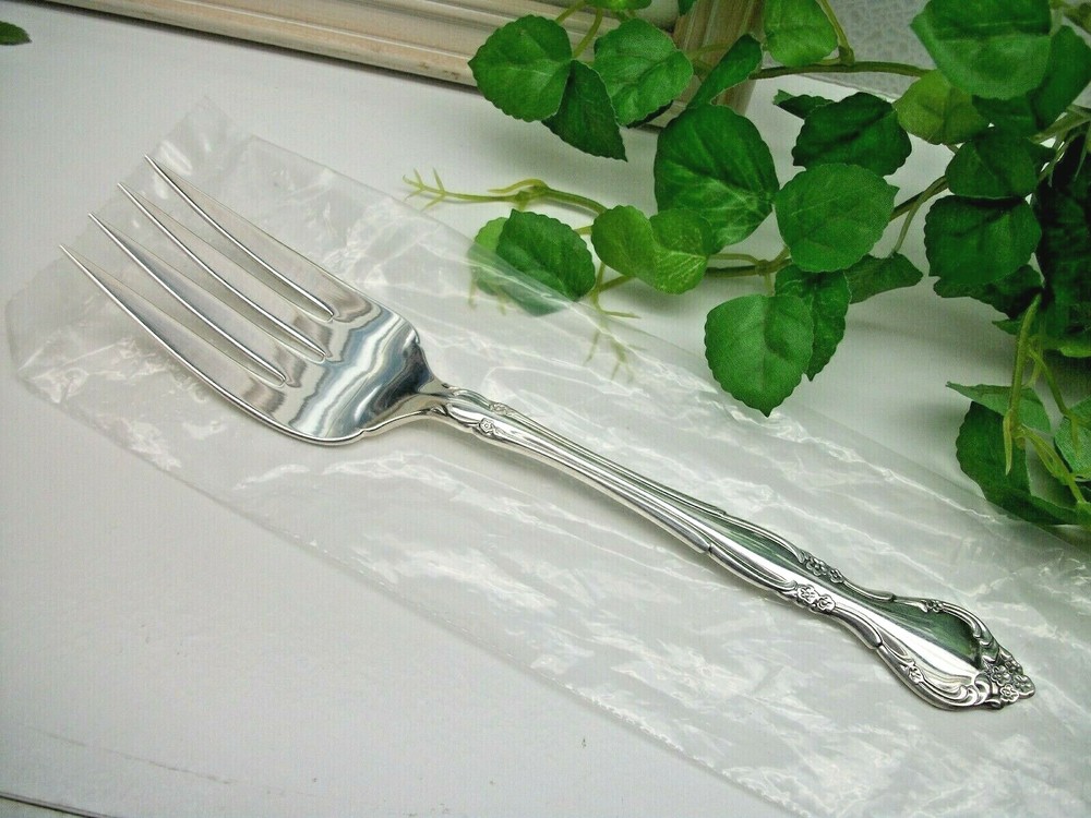 Oneida Community AFFECTION Silverplate Cold Meat Serving Fork NEW 1960