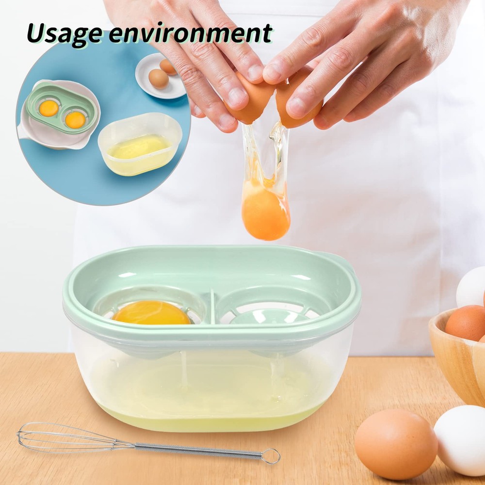 Egg White Separator with Egg Beater, Egg Separator Yolk White Separator Egg F...