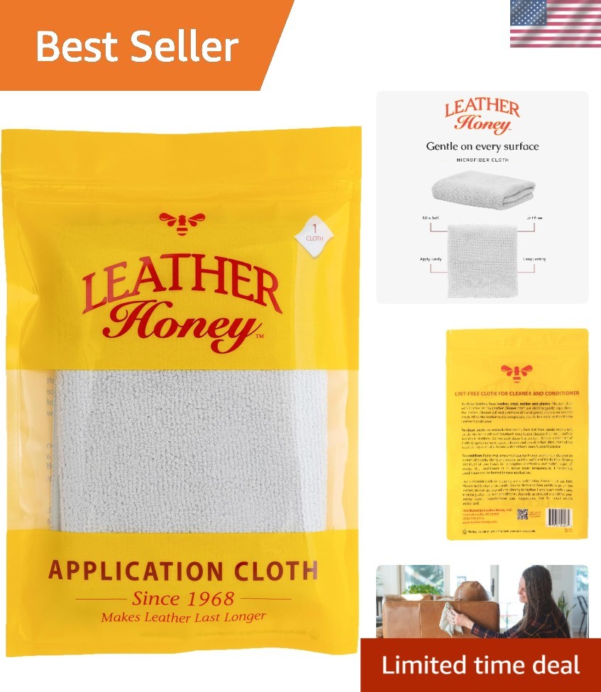 Gentle Scratch-Free Microfiber Application Cloth for Leather Conditioner - Small