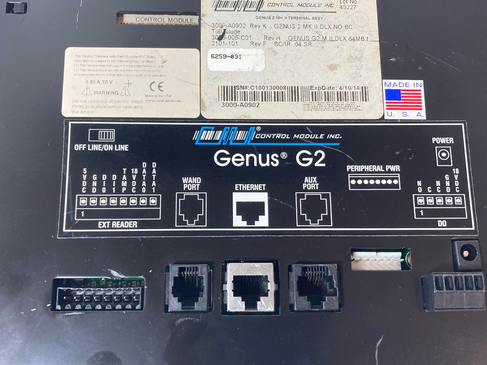 CONTROL MODULE INC GENUS G2 TIMECLOCK (MK II, DLX, NO, BC)