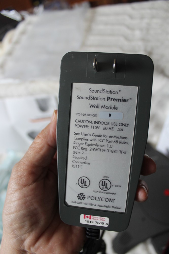 Polycom SoundStation 2 Conference Speaker Phone Wall Module External Microphone