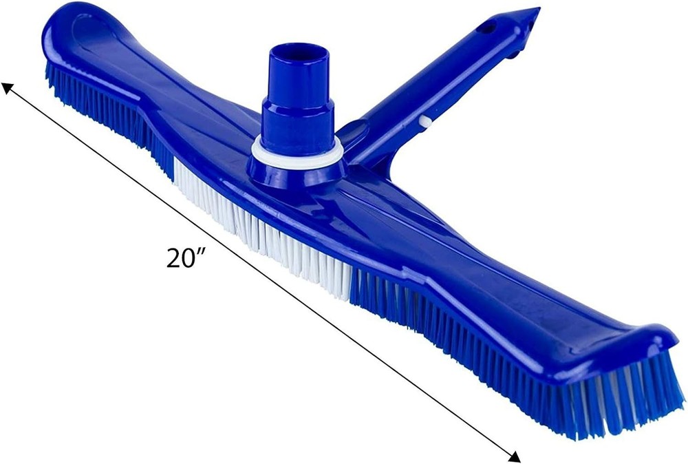 20-Inch Plastic Pool Wall Brush Compatible with Telescoping Poles Durable Nyl...