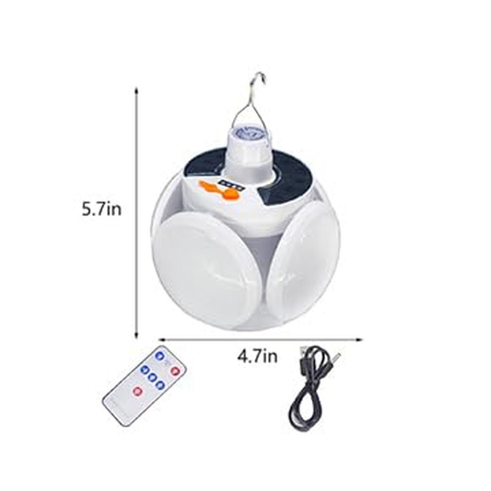 Folding Solar Lamp with Remote Control Camping Lantern Tent Light 4... Fast Ship