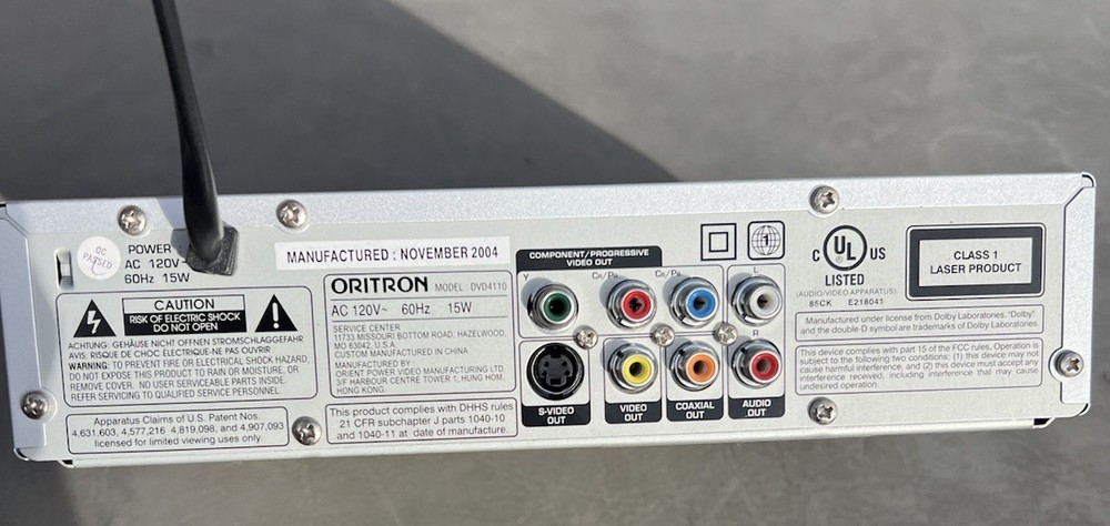 Used Oritron DVD4110 And Audio CD Player