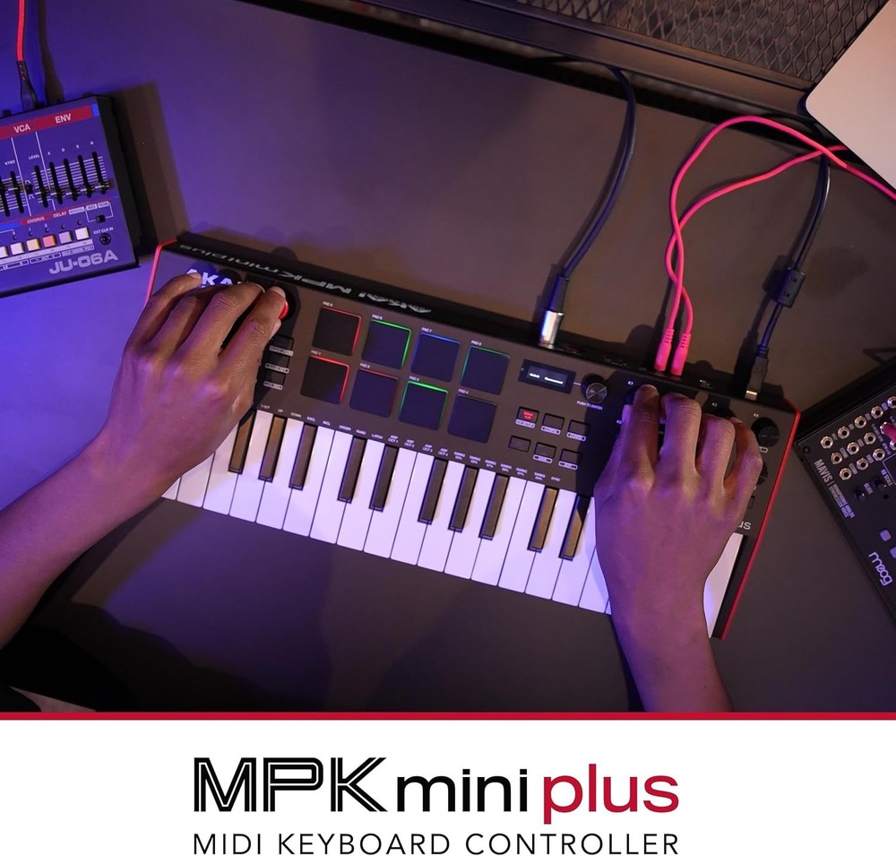 MPK Mini Plus - USB MIDI Keyboard Controller with 37 Mini Keys,8 MPC Pads