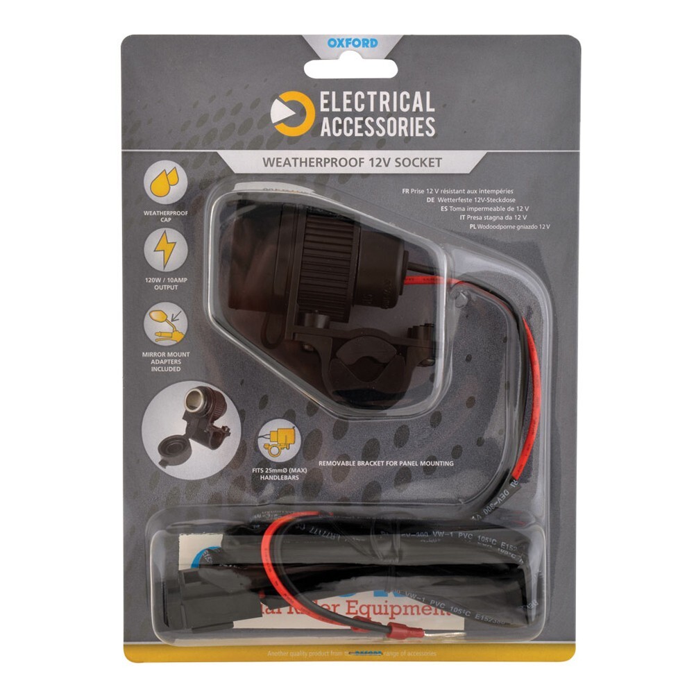 Oxford EL101 Weatherproof 12V STD Accessory Plug Socket