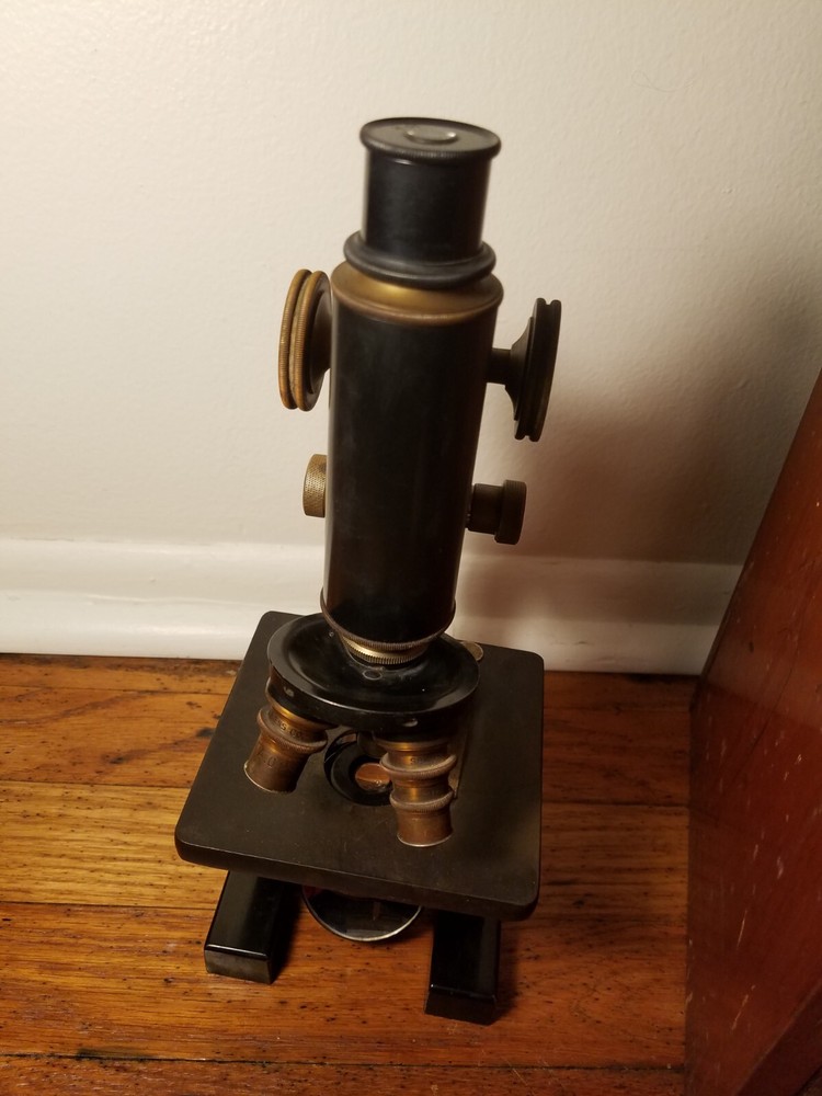 Spencer Lens Company Antique Darkfield Microscope Monocular With Case