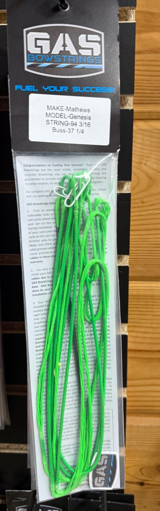Gas Bowstrings Genesis Original Nasp Flo Green String Set