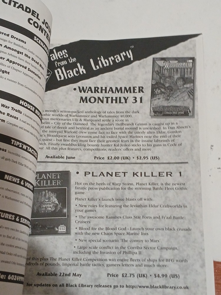 Warhammer Citadel Journal 38 1999 Battlefleet Chapter Approved