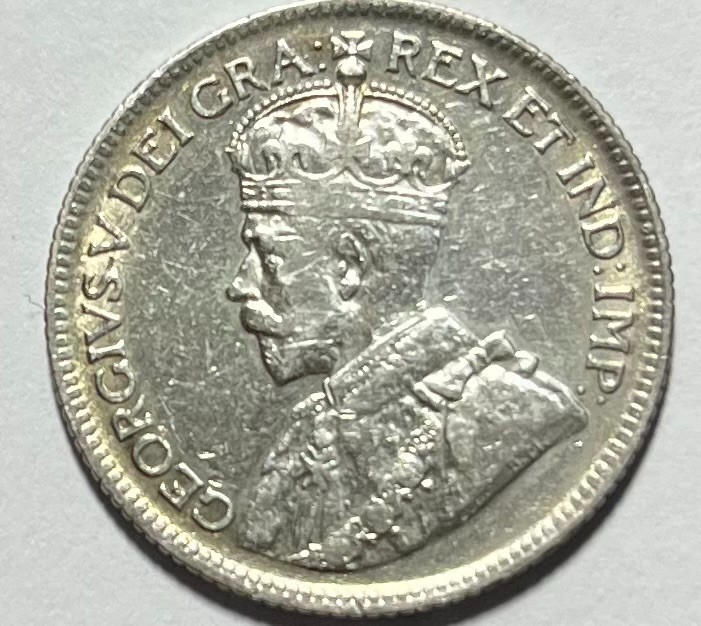 1936 George V Canada Silver Quarter.