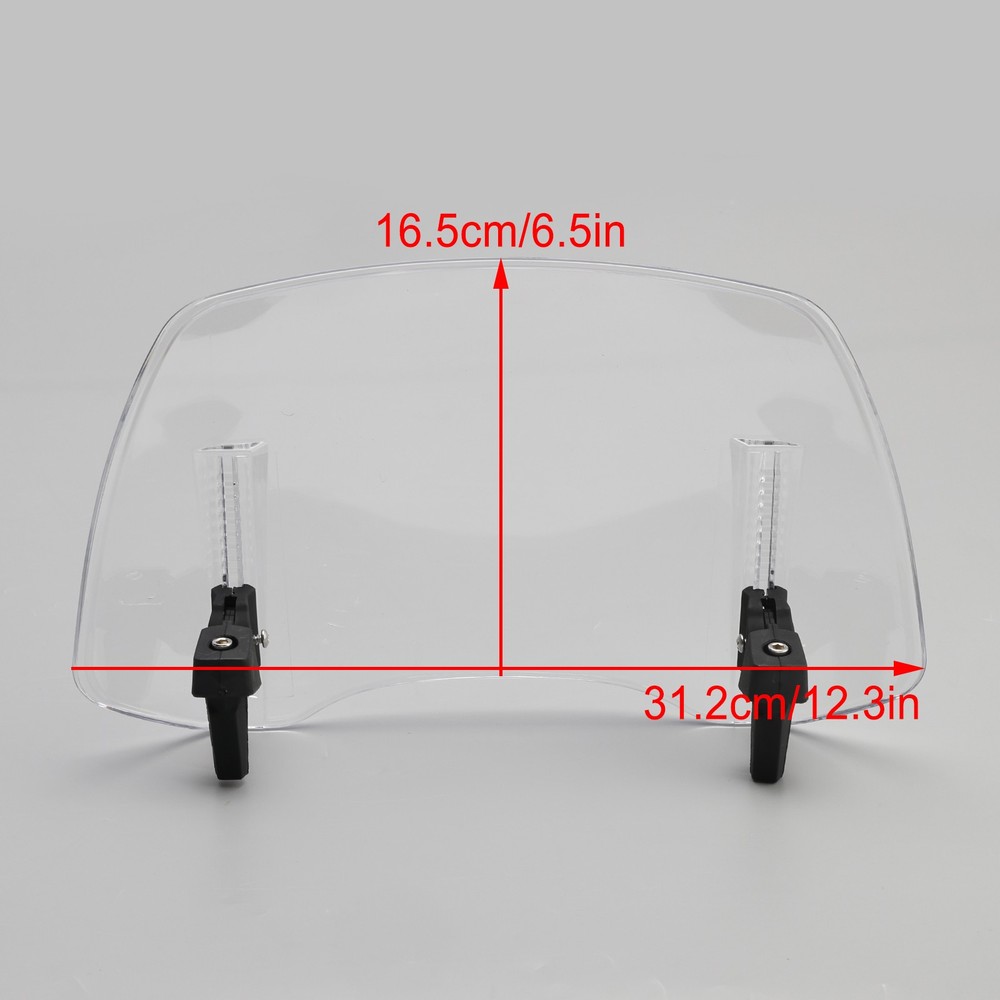 Universal Adjustable Windshield Clip On Wind Screen Deflector Extension Spoiler#