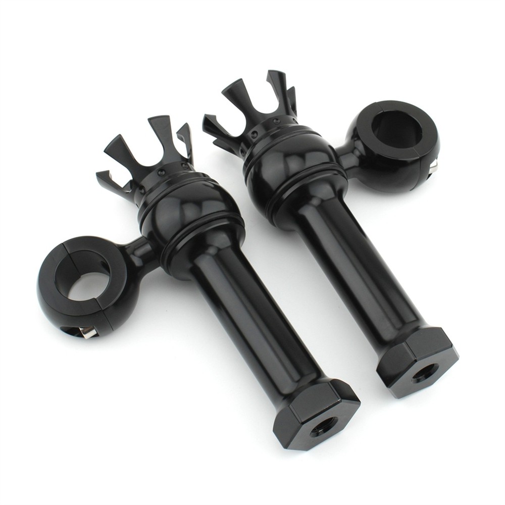 1" Motorcycle Handlebar Handle Bar Riser Mount Clamps Adapter For Harley Black