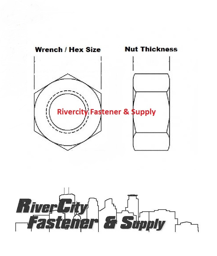 (1) M18-2.5 Reverse / Left Hand Coarse Thread Nut M18x2.5 Nuts 18mm x 2.5