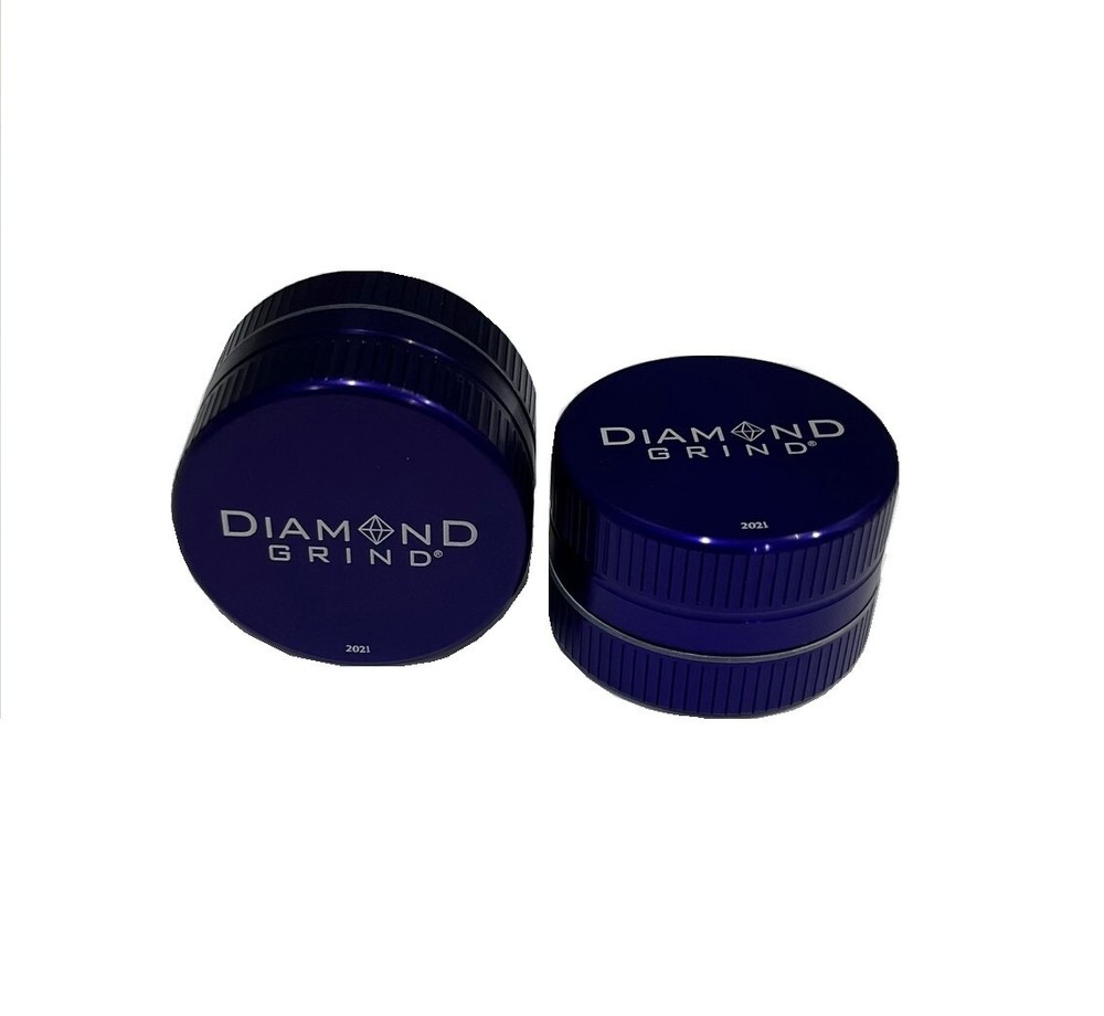 Diamond Grind 2 part Herb Grinder Blue 1.5"