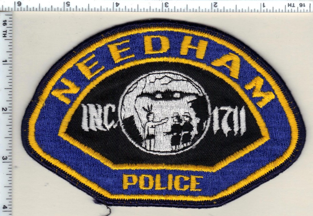 Needham Police (Massachusetts) Uniform Take-Off Shoulder Patch from 1990