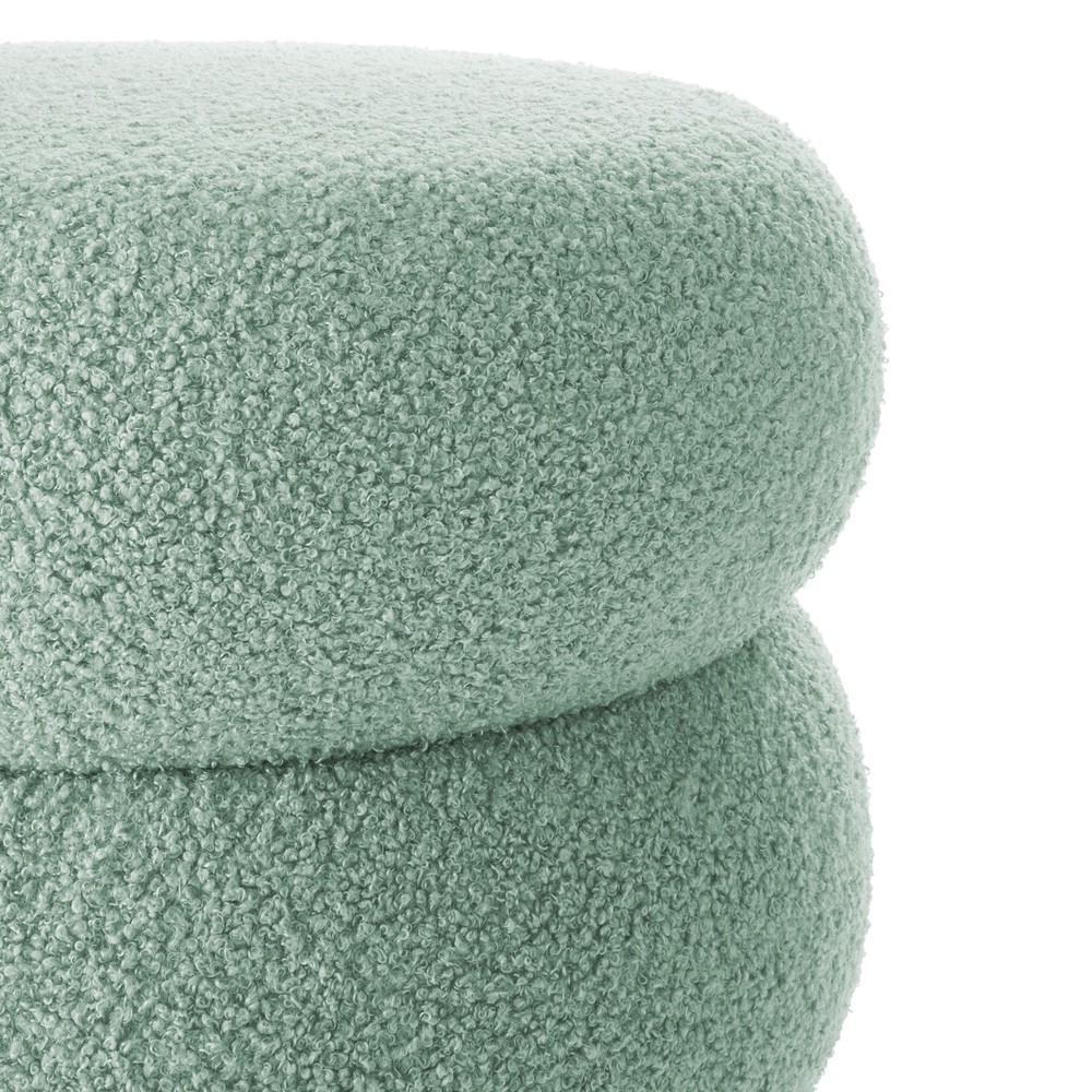 Boucle Cloud Storage Ottoman, Sage