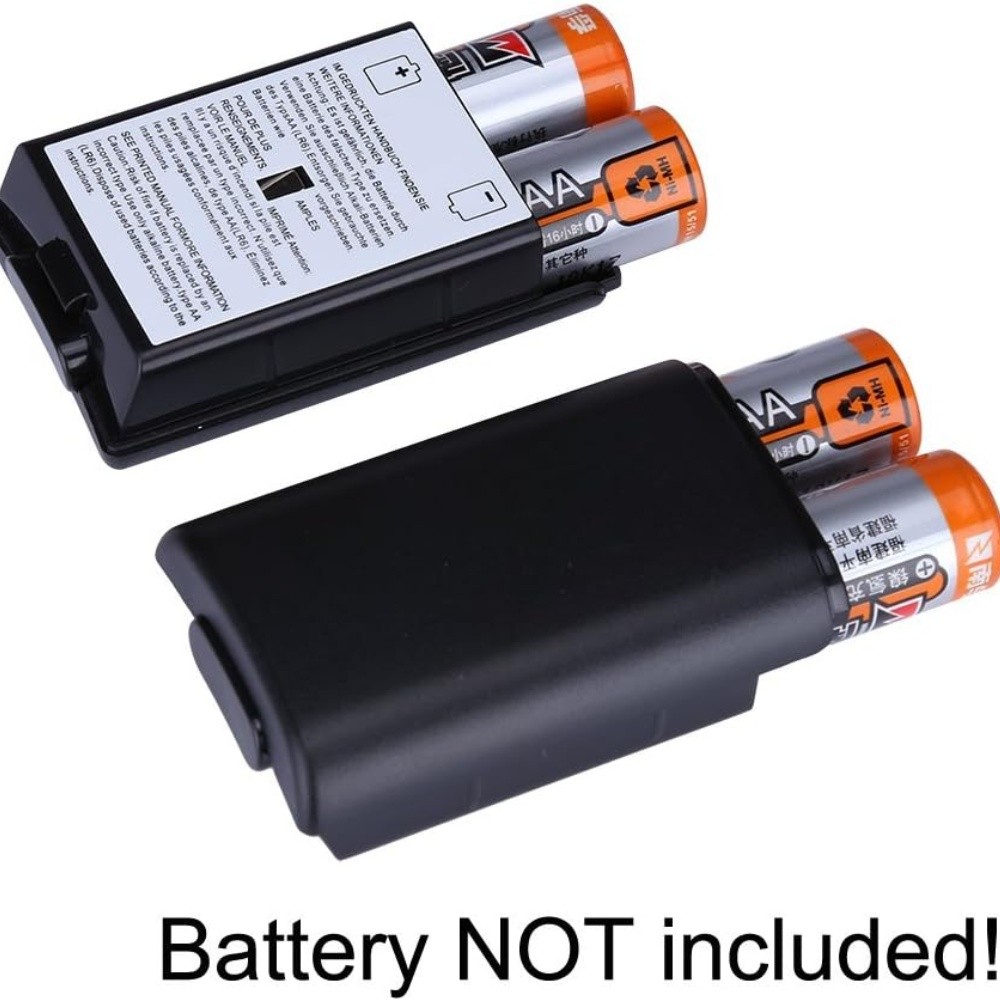 4PC AA Battery Back Cover Case Shell Pack For Xbox 360 Wireless Controller Black