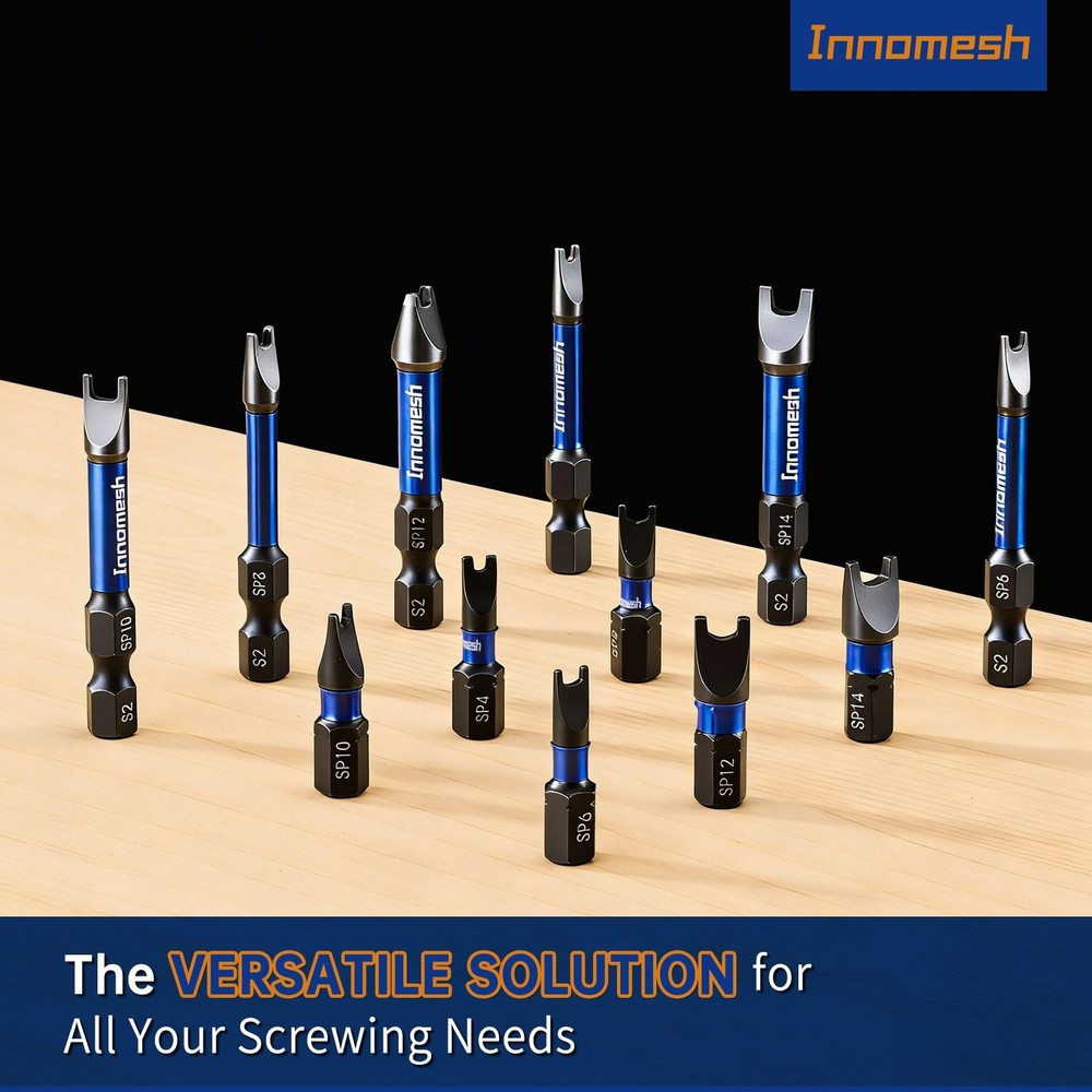 Magnetic Spanner Bit Set, 2" 6-Piece Security Bits SP4 SP6 SP8 SP10 SP12 SP14...