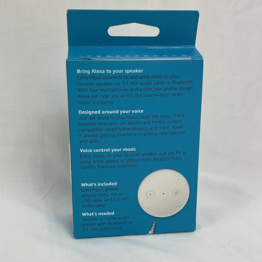 Amazon Echo Input Bring Alexa to your Speaker New still Sealed