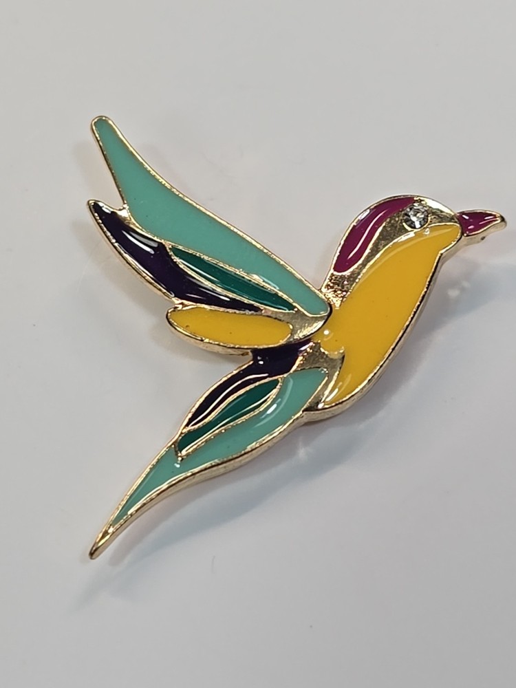 Bird Yellow & Blue Lapel Pin
