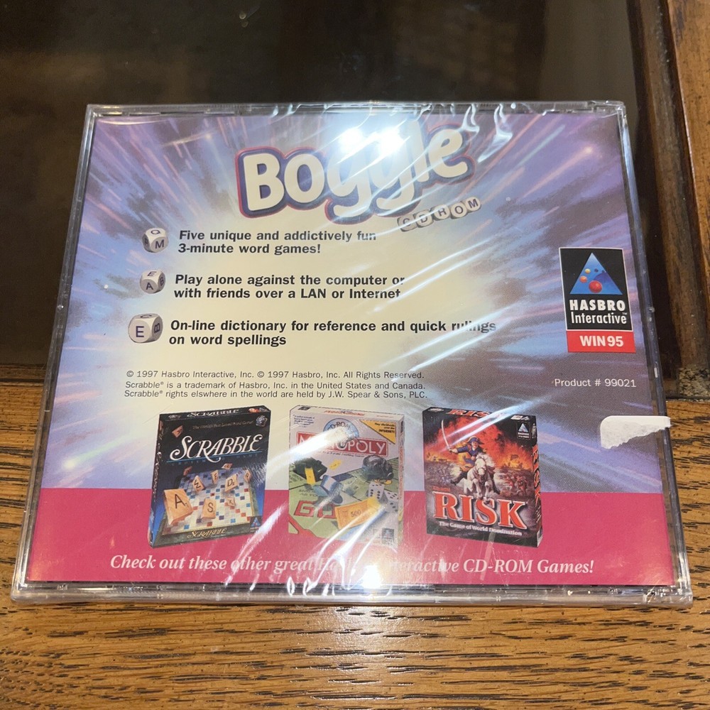 Boggle PC CD-rom Computer Game Hasbro Interactive Win95