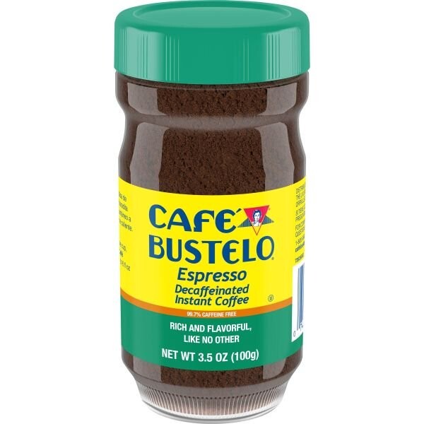 Cafe Bustelo Decaf Espresso Style, Instant Coffee Jar, 3.5 oz (6 Pack)