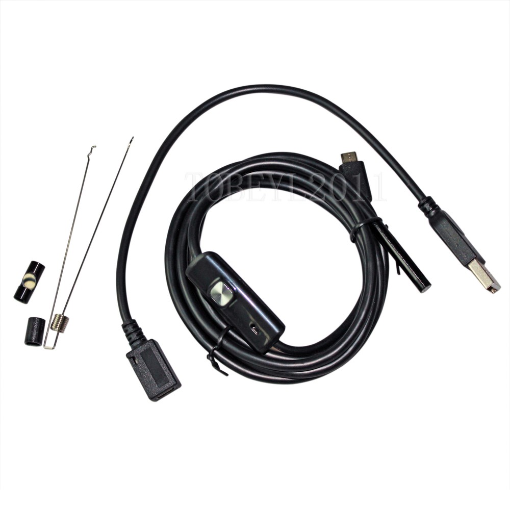 USB Snake Endoscope 5.5mm 2m Borescope Camera Inspection For Android PC Laptop