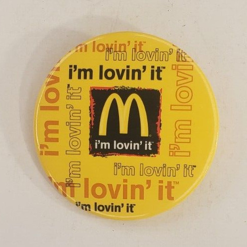 Vintage McDonalds Im Lovin It Employee Pinback Button