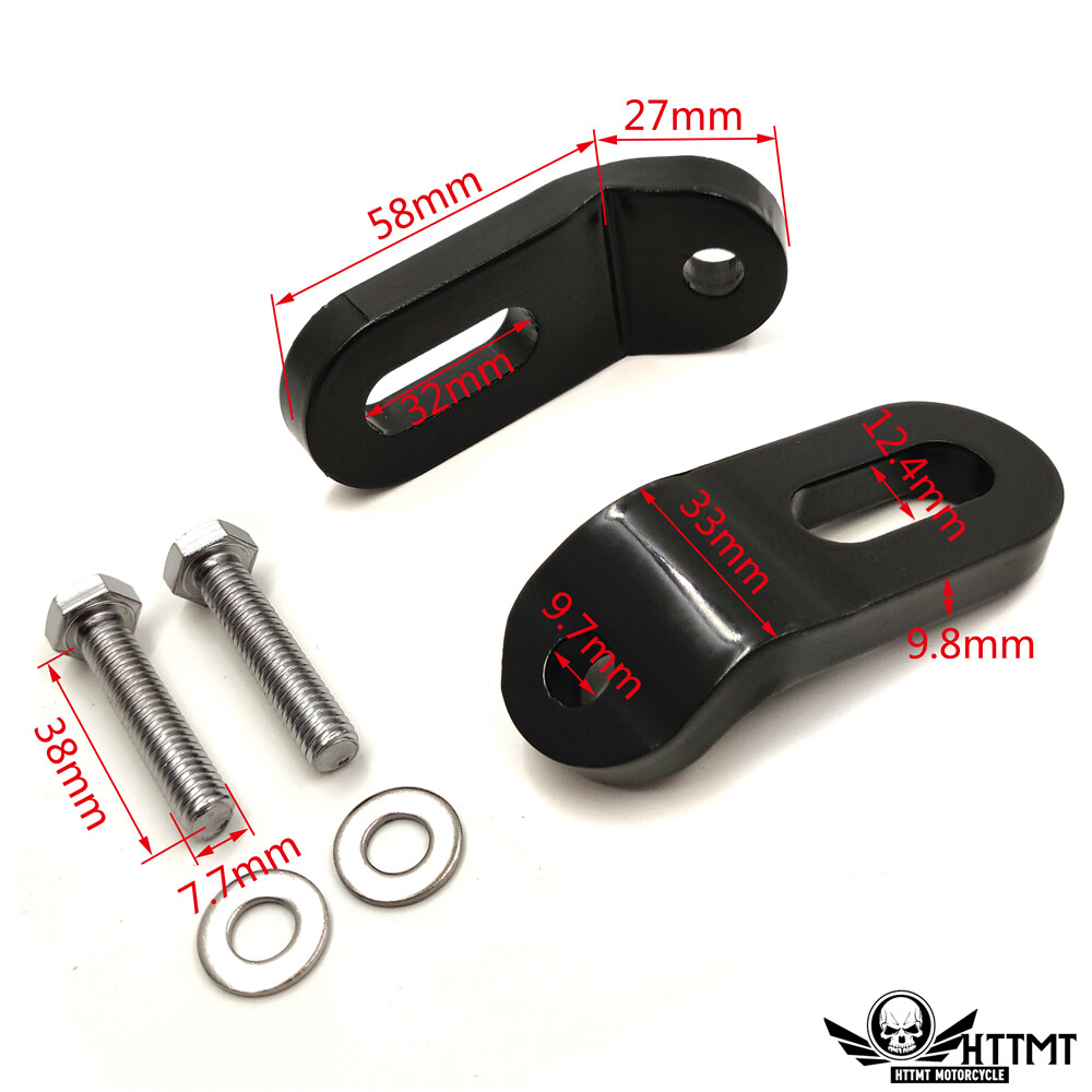 Black Touchless Tie-Downs for Harley Touring Road King Electra Glide