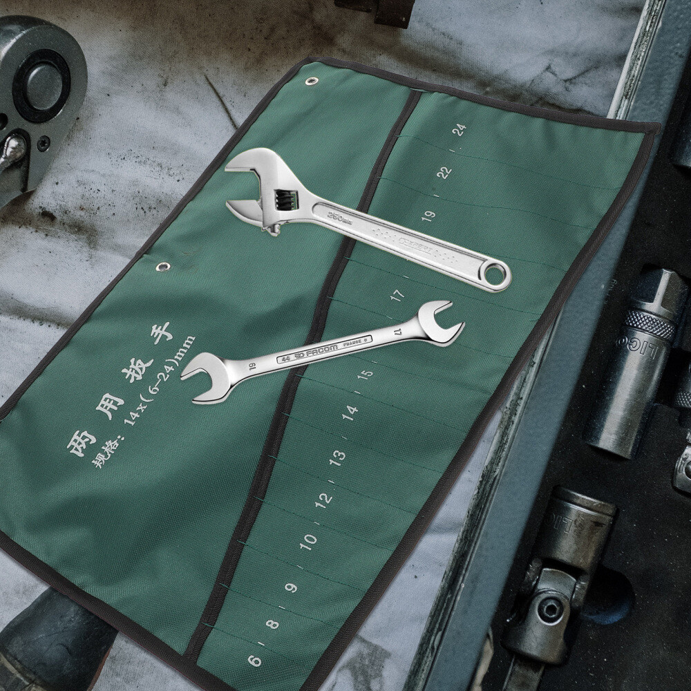 Holder for Wrench Metric Bag Open End Storage Roll up Design Tool