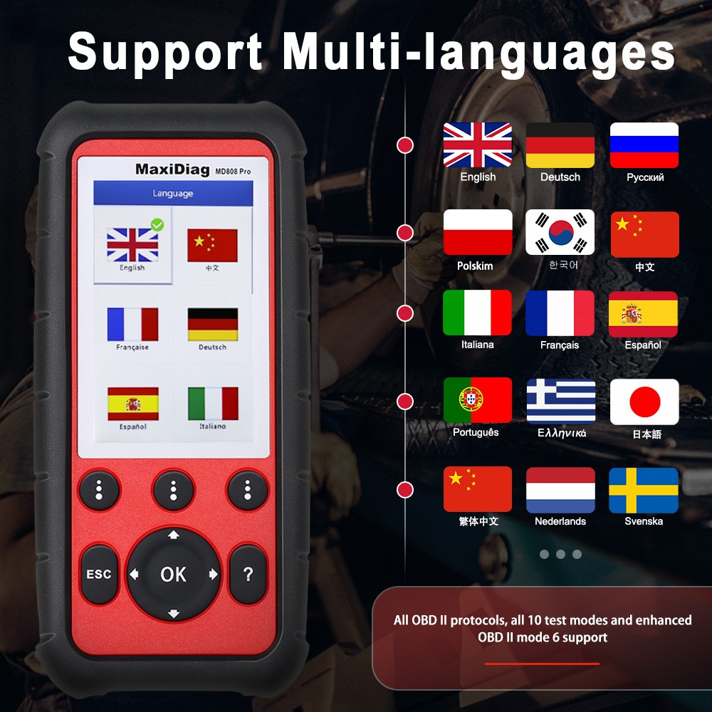 Autel MaxiDiag MD808 Pro All System Scanner OBD2 Code Reader EPB/SAS/BMS/DPF/SRS