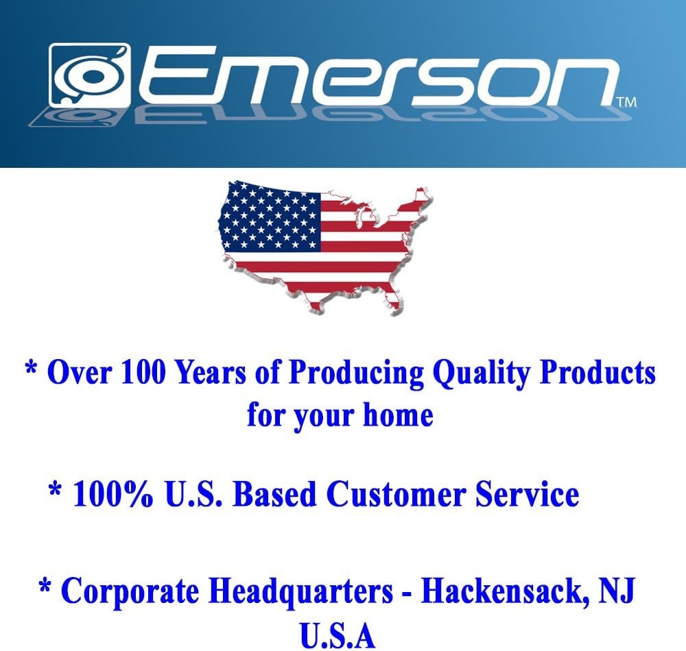 Emerson MW7302B Compact Countertop Microwave Oven with Touch Control, Black