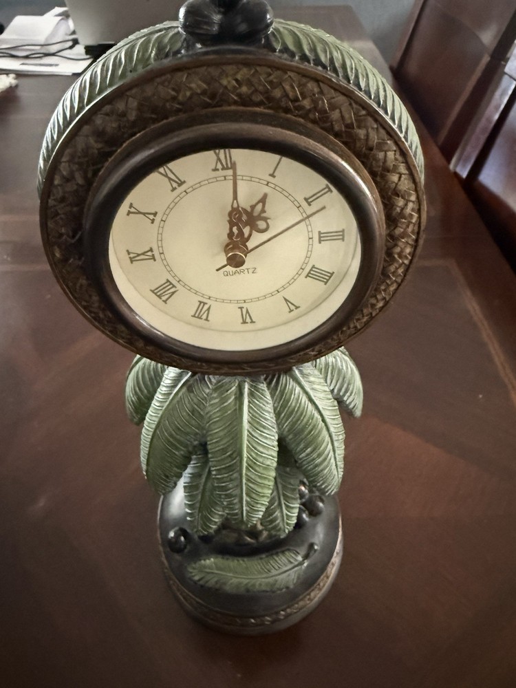 Tropical Themed Pedestal Clock
