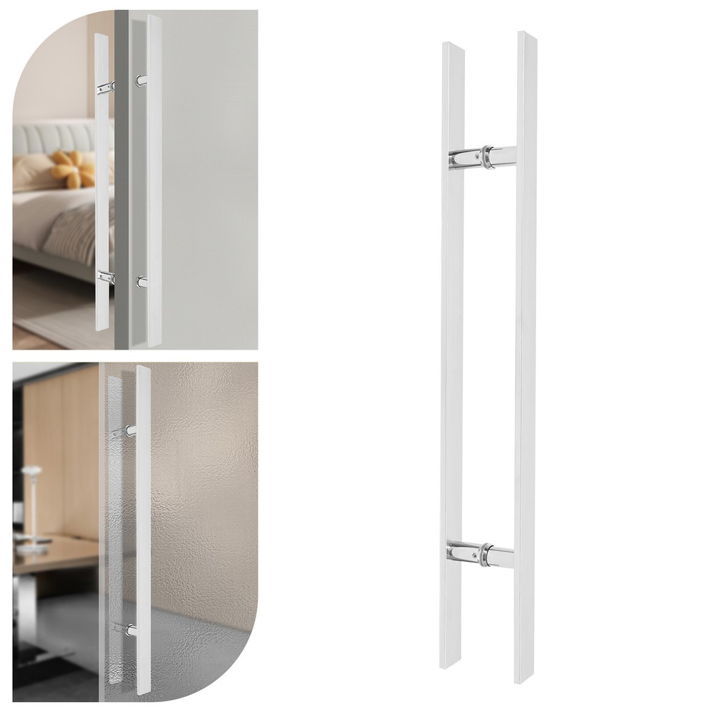 Double Sided Stainless Steel Door Handle,Commercial H Shape Door Pull Handle