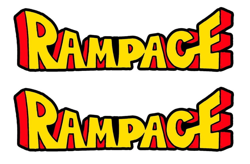 Rampage Arcade Graphics Logos Stickers