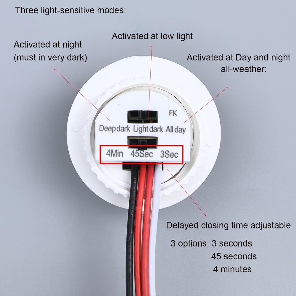 DC 12V/24V Motion Sensor Light SwitchPIR Smart Infrared Human Body DetectionA...