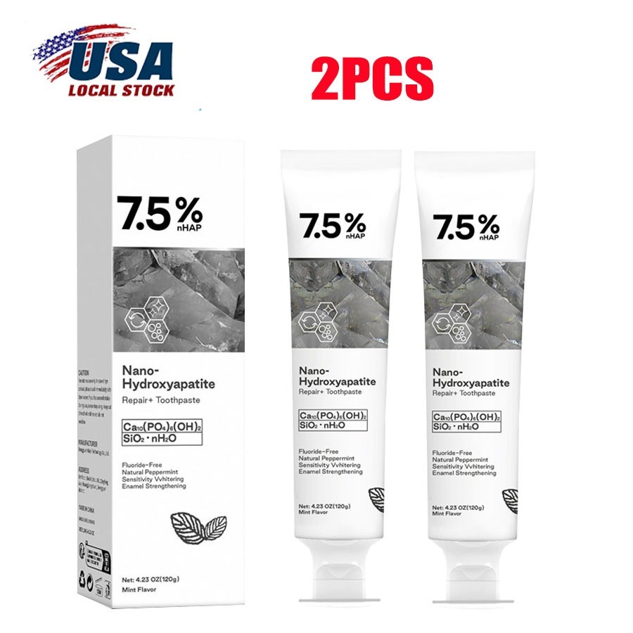2PCS CEELIKE 7.5% Nano Hydroxyapatite Toothpaste