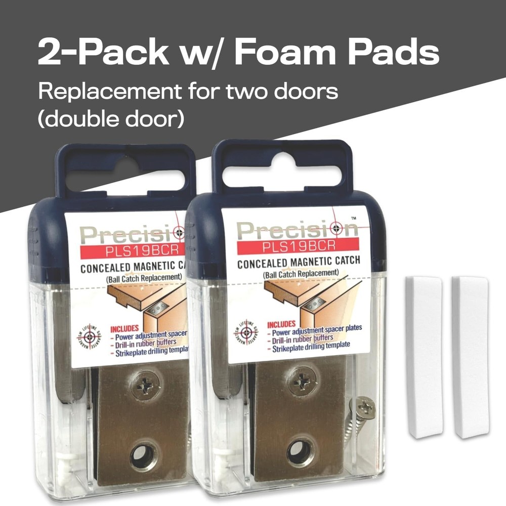 Magnetic Door Catch for Double Doors - Effortless Replacement & Silent Operation