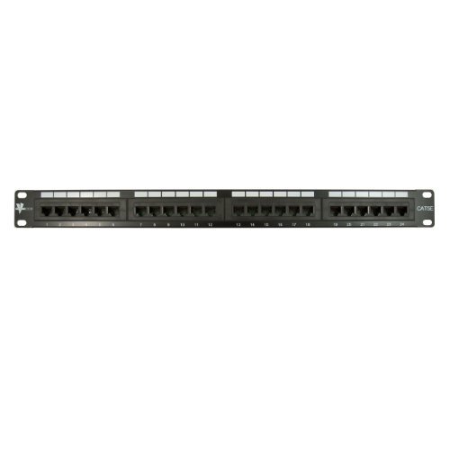 Vertical Cable Cat5e 24 Port 19" Horizontal Rackmount 1U Patch Panel
