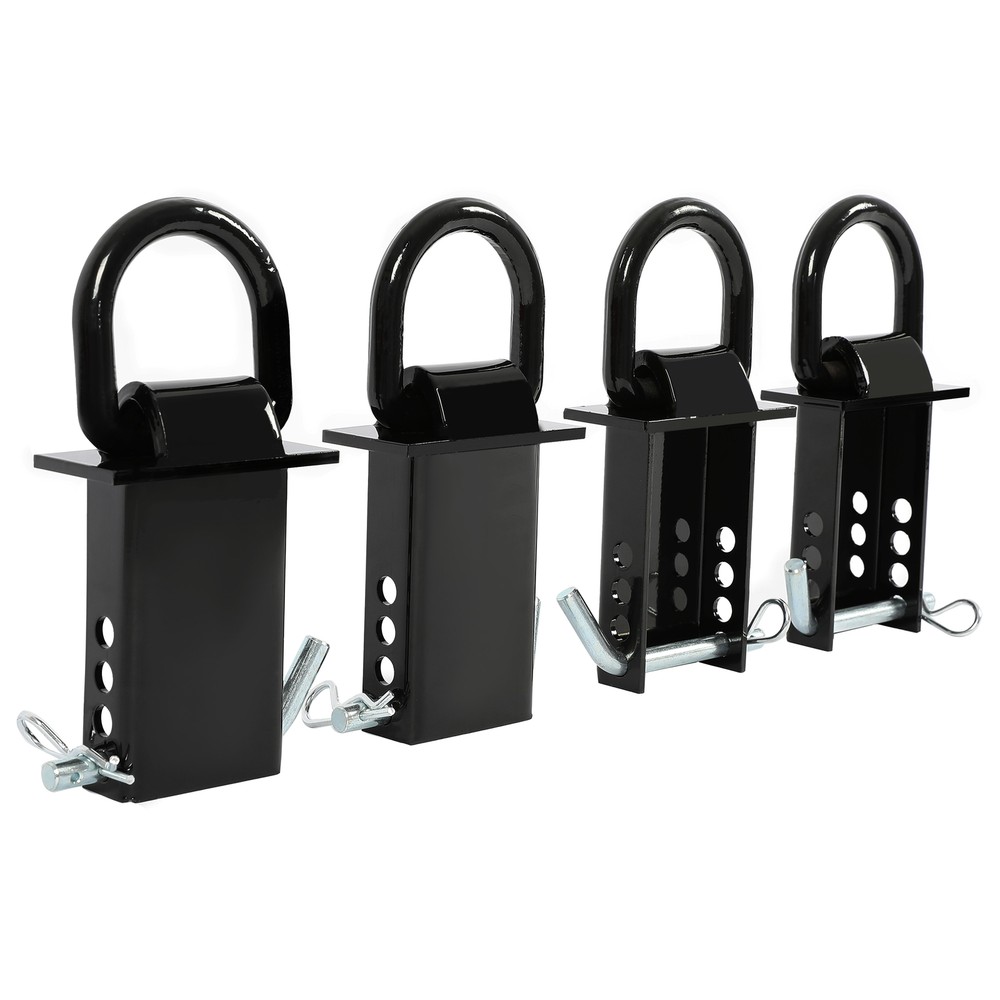 Heavy Duty 4 Pack Trailer Adjustable Stake Pocket D-Ring Zinc 2”×4" 16200LBS