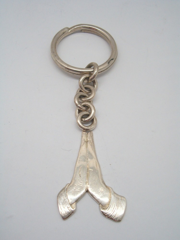 925 Silver Prayer Hands Keychain - Breeze -